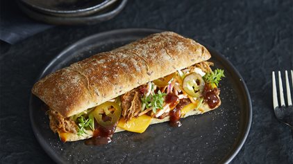 Danish sandwich roll wheat-oat pre-sliced
