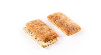 Danish sandwich roll wheat-oat pre-sliced